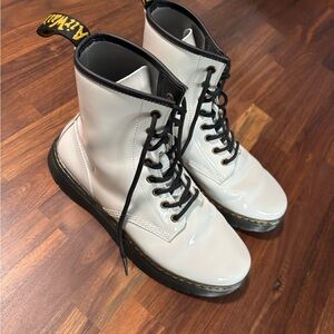 Dr. Martens White Zavala Combat Boots
